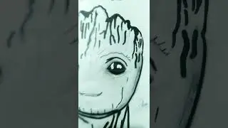 MARVEL GROOT DRAWING #viral #trending #SHORTS #viral #TRENDING #shorts #marvelstudios