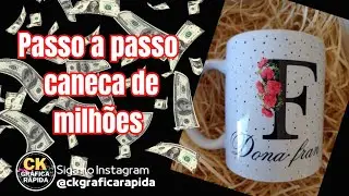 Arte para dia das mães passo a passo caneca de milhões