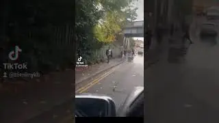 COME ROUND 'ERE YOU GET SPRAYED ON!! 🌊😵  #flood #UK #water #wet #car #driving #splash #funny