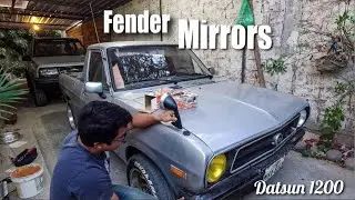 Instalando FENDER MIRRORS a la DATSUN! Nuevo EMBLEMA y tomas &eacute;picas🔥 Datsun 1200 / Sunnytruck