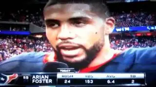Arian Foster's hilarious playoff postgame interview