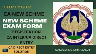 CA EXAM FORM REGISTRATION! STEP BY STEP PROCESS !! CA INTER / CA DIRECT ENTRY STUDENT  #ca #caexams