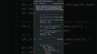 Pandas essential - SMA EMA #shorts #python #finance