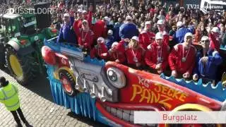 Der D&uuml;sseldorfer Rosenmontagszug und die Wagen von Jacques Tilly