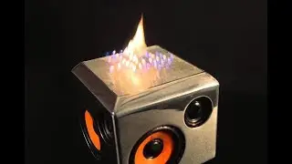 Trying to kill fire using Android phone sound wave -- With English subtitle