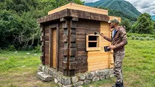 Hand-Built Forest Shelter and Natural Cooking - Bushcraft Survival