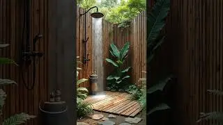 The ultimate spa escape in nature #outdoorshower #openairliving #tropicalbathroom #naturespa