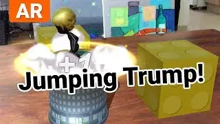 Trump Jump AR Gameplay - Addicting casual jumping game (ARKit)