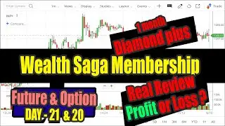 Day 21 & 20 - Future  & Option Trade | Wealth Saga Diamond plus membership review by Review Funda