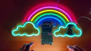 Neon disco in the rainbow clouds on the PO-133