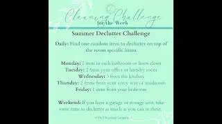 Summer Declutter Challenge #clean