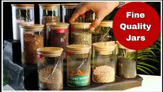 Borosil Glass Spice Jar Set | Kitchen Storage Containers Set | Glass Jar For Kitchen Storage .