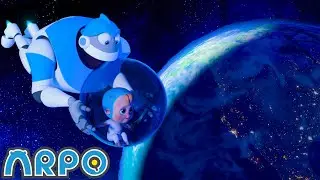 Baby and Robot Floating Through Space 🌌ARPO Kids Cartoons | Videos for Kids | Animation Compilation