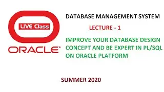 Database Programming using ORACLE : PL/SQL LECTURE 1