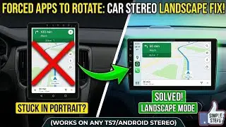 How to fix portrait & Landscape screen orientation in Android car stereo TS7