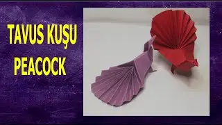 Kağıttan Tavus Kuşu (Origami)