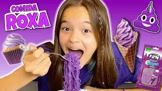 S&Oacute; COMIDA ROXA POR UM DIA INTEIRO!!! 24H