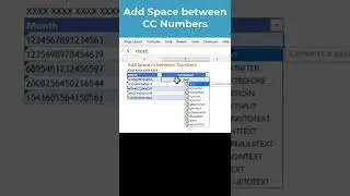Formatting trick |  Add Space between numbers