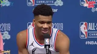 Giannis Antetokounmpo Postgame Interview   Team LeBron vs Team Giannis   2019 NBA All Star Game