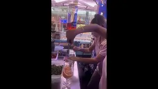 The beautiful lady bartender