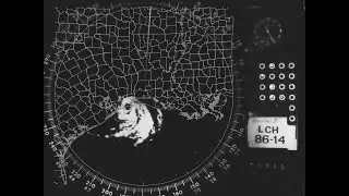 1986 Bonnie - Lake Charles, LA WSR-57 Radar Animation
