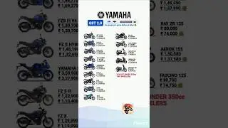 Yamaha All Bikes Price List 2025🔥|Updated Prices as per New GST Rules in India