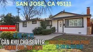 House for sale in San Jose, 4 Baths 2 Baths. Offer Price $999,999.  Please call Simon for more infor