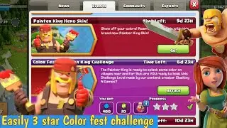 Easily 3 star color fest challenge (clash of clans)