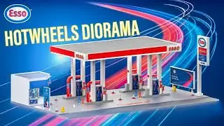 Диорама автозаправочной станции Hot Wheels в масштабе 1:64 | Очень реалистичная светодиодная подс...