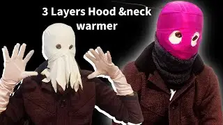 3 Layers hood & Neck warmer|| fitted Hood small & Big eye hole||balaclava Mask||#hood #winterfashion
