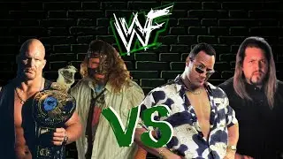 KWG's WWF WM2000 Project Neon Green Edition Mod Matches Austin & Mankind vs The Rock & Paul Wight