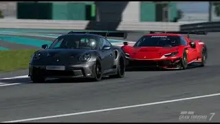 Porsche 911 GT3 RS vs Ferrari 296 GT3 &ndash; Yas Marina Lap Battle | GT7