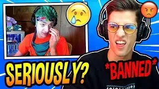 NINJA REACTS TO PRO FAZE PLAYER NATE HILL *BANNED* FROM FORTNITE SKIRMISH'S! (CHEATING)
