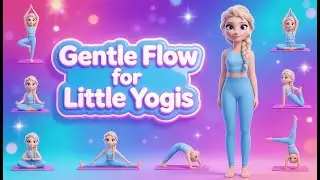 Gentle Flow for Little Yogis with Elsa🌸🧘&zwj;♀️ | Calm & Focus with Kpop music yoga🎶 #CalmKids #SoftYoga
