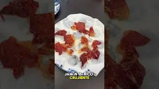Crispy Iberian ham in the microwave | Easy recipe to accompany salmorejo