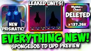 Massive Spongebob Tower Defense Update Leaks! (New Prismatic & Treasure Chest Rework!)