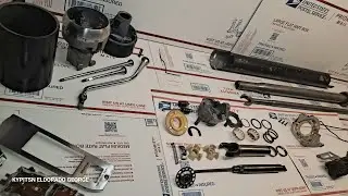 Схема расположения элементов на верстаке для реставрации рулевой колонки Cadillac с использование...