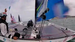 Very good gibe by SFS Voile on Diam 24 one design at Tour de France &agrave; la voile
