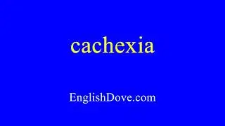 How to pronounce cachexia in American English