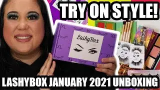 LASHYBOX JANUARY 2021 UNBOXING || Trying On All 5 Pairs! || ayyyeeeitsamanda