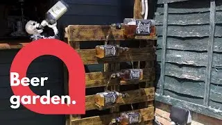 Man builds his own pub with a unique water feature | SWNS
