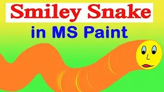 Smiley Snake Draw in MS Paint/ MS Paint  मा Smiley Face Snake Drawing गर्ने सजिलो तरिका