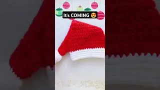 It's coming 😍 #shorts #crochet #usa #christmas #santa #santahat #diy #handmade #season