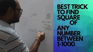 1-1000 squares in just 5 seconds | Best square trick | math tricks