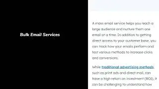 Ever Best Explanation on Bulk Email Services what you are looking for