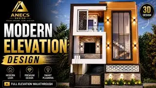 G+1 House 3D Elevation, 30x55 Sq Ft Land Area l ANECS Design