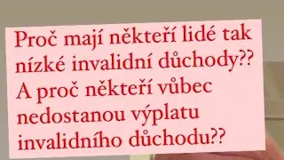 PROČ TAK N&Iacute;ZK&Yacute; INVALIDN&Iacute; DŮCHOD?