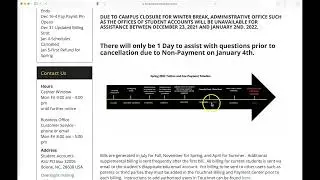 Spring 2022 Tuition & Fee Payment Timeline/Course Schedule Cancellation