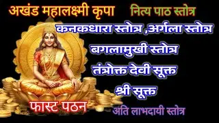 कनकधारा स्तोत्र अर्गलास्तोत्र बगलामुखी स्तोत्र तंत्रोक्त देवी सूक्त श्री सूक्त :फास्ट पठन 