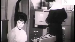 1960s Office, Secretaries at Work, Typing, Filing, Archive Footage